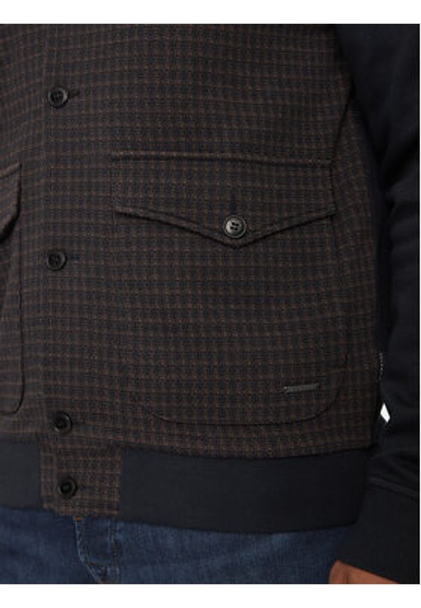 Bugatti Bluza 8750 65063B Granatowy Regular Fit. Kolor: niebieski. Materiał: bawełna, syntetyk