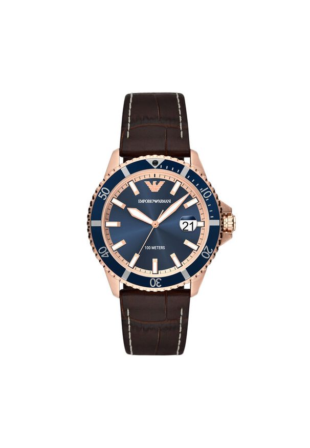 Zegarek Emporio Armani. Kolor: brązowy