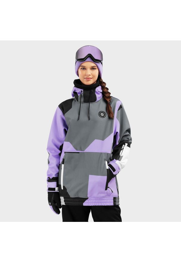 Kurtka Sporty zimowe SIROKO W1-W Tignes Lawenda Kobieta. Kolor: wielokolorowy, czarny, niebieski. Sezon: zima. Sport: snowboard, narciarstwo
