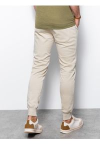 Ombre Clothing - Spodnie męskie dresowe joggery - jasnoszare V1 P948 - XXL. Kolor: szary. Materiał: dresówka #3