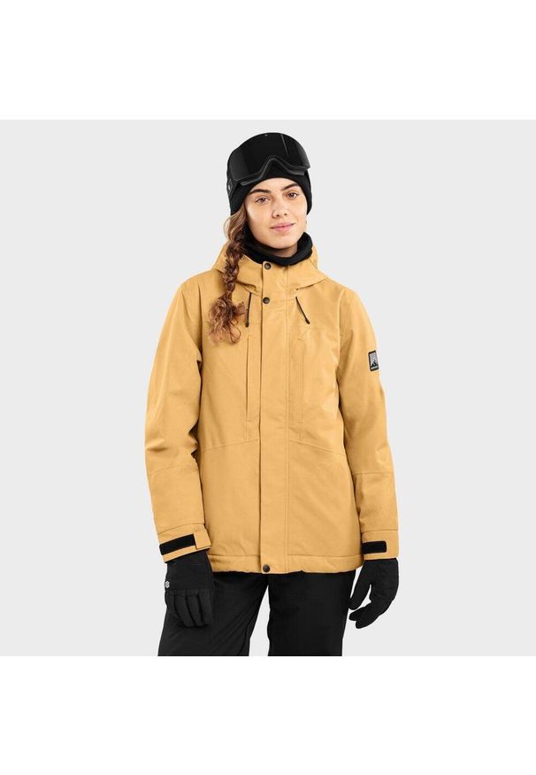 SIROKO - Kurtka snowboardowa damska W4-W Graupel. Kolor: beżowy. Sport: snowboard