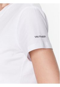 Trussardi Jeans - Trussardi T-Shirt 56T00538 Biały Regular Fit. Kolor: biały. Materiał: bawełna