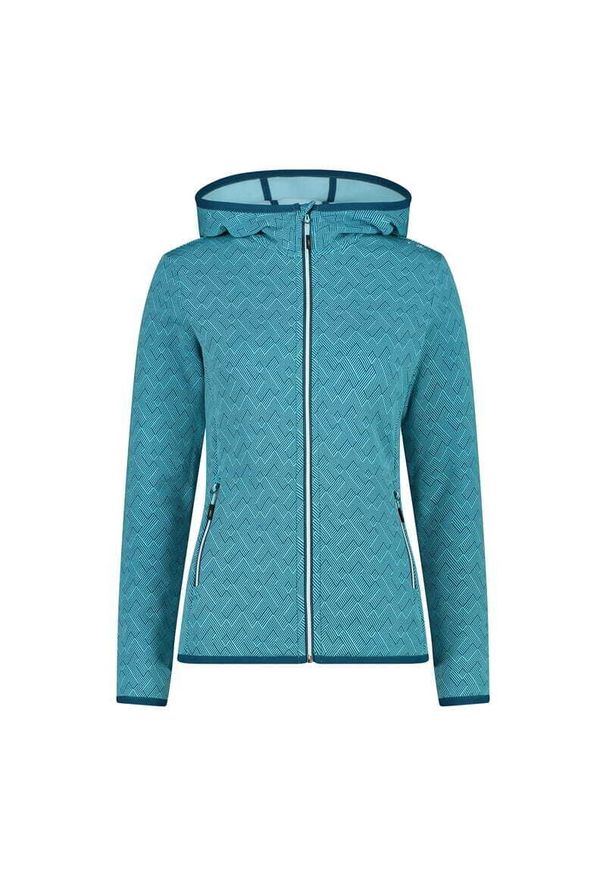 Polar z kapturem dla kobiet CMP. Typ kołnierza: kaptur. Kolor: niebieski. Materiał: polar. Sport: turystyka piesza