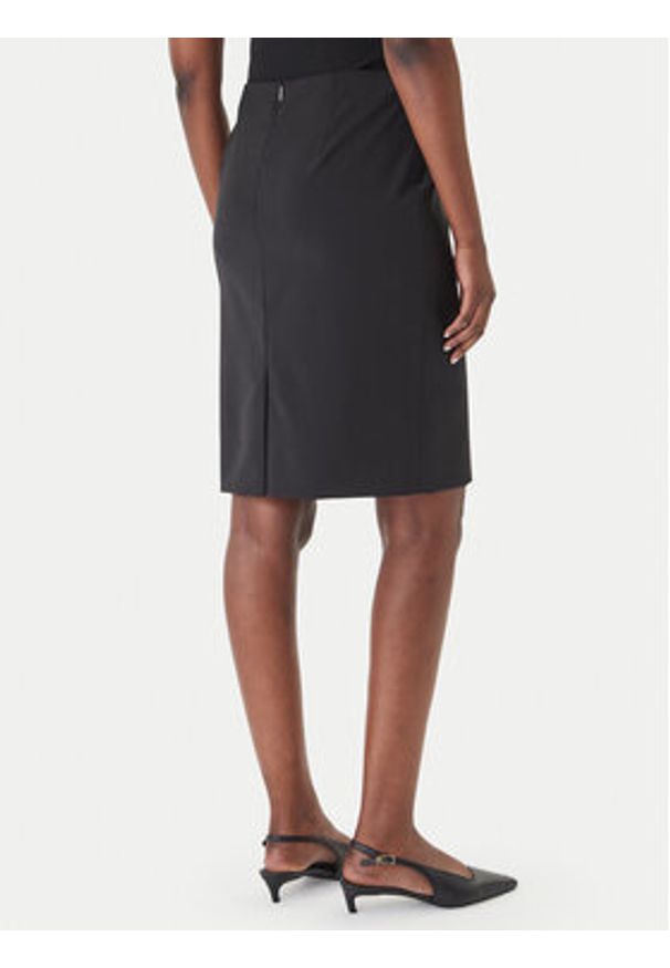BOSS - Boss Spódnica ołówkowa Vileah 50490036 Czarny Slim Fit. Kolor: czarny. Materiał: wełna