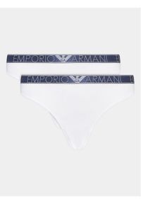 Emporio Armani Underwear Komplet 2 par stringów 163333 3R221 00010 Biały. Kolor: biały. Materiał: wiskoza