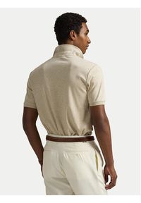Polo Ralph Lauren Polo 710704319080 Beżowy Slim Fit. Typ kołnierza: polo. Kolor: beżowy. Materiał: bawełna #5