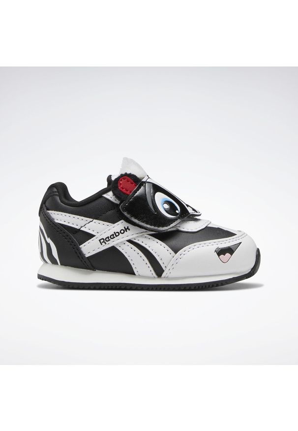 Buty do chodzenia niemowlęce Reebok Royal CL Jogger. Zapięcie: rzepy. Kolor: biały, czarny, wielokolorowy. Materiał: syntetyk, materiał. Szerokość cholewki: normalna. Model: Reebok Royal. Sport: turystyka piesza