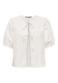 only - ONLY Bluzka Jenna 15368592 Kremowy Regular Fit. Kolor: kremowy. Materiał: bawełna #6