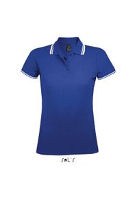 SOL'S - Damska koszulka polo Sol's Pasadena. Typ kołnierza: polo. Kolor: wielokolorowy, niebieski, biały. Materiał: bawełna #1