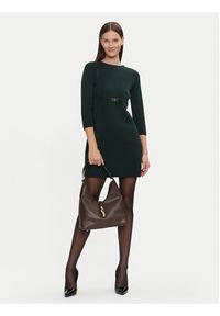 Luisa Spagnoli Sukienka dzianinowa Marinella 58486 Zielony Regular Fit. Kolor: zielony. Materiał: wełna #5