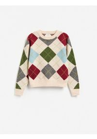 Reserved - Sweter z wełną - wielobarwny. Materiał: wełna #1