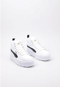Buty do chodzenia damskie Puma Karmen Mid. Wysokość cholewki: za kostkę. Zapięcie: sznurówki. Kolor: biały, wielokolorowy, czarny. Materiał: materiał, syntetyk. Szerokość cholewki: normalna. Sport: turystyka piesza