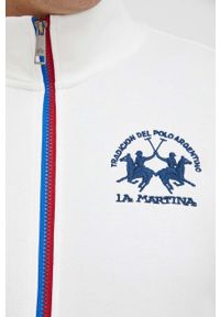 La Martina bluza męska kolor beżowy z aplikacją. Kolor: beżowy. Wzór: aplikacja #2