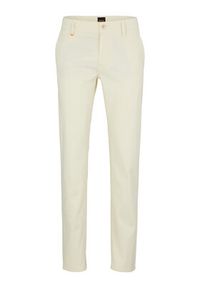 BOSS - Boss Spodnie materiałowe 50470813 Beżowy Slim Fit. Kolor: beżowy. Materiał: bawełna