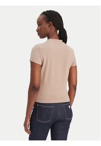 Guess T-Shirt W4BI26 J1314 Beżowy Regular Fit. Kolor: beżowy. Materiał: bawełna #4