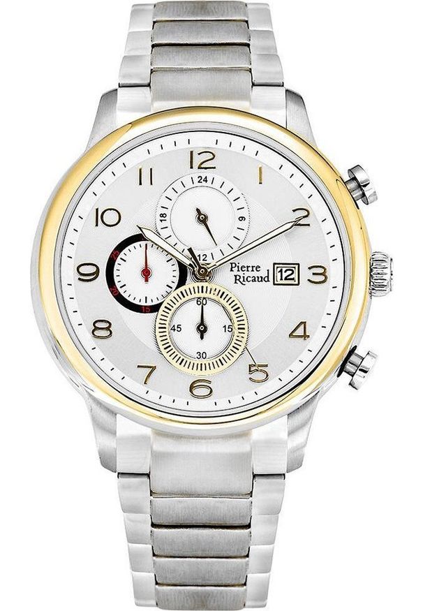 Zegarek Pierre Ricaud Zegarek męski Pierre Ricaud P97017.2123CH srebrny. Kolor: srebrny