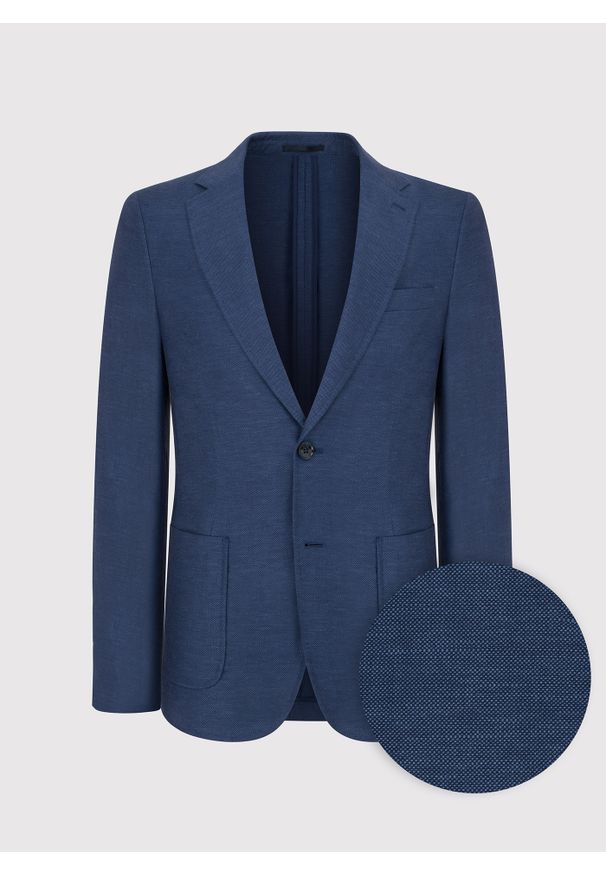 Pako Lorente - PAKO LORENTE – Granatowa marynarka z lnu. Kolor: niebieski. Materiał: len. Sezon: wiosna