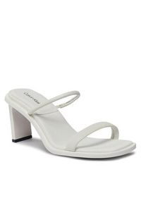 Calvin Klein Klapki Padded Curved Stil Slide 70 HW0HW01992 Biały. Kolor: biały. Materiał: skóra