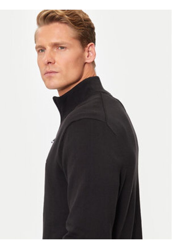 TOMMY HILFIGER - Tommy Hilfiger Sweter Essential MW0MW37331 Czarny Regular Fit. Kolor: czarny. Materiał: bawełna