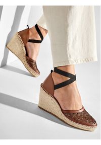 Pinko - PINKO Espadryle Patty Sandalo PE 22 BLKS1 1H211A Y86A Brązowy. Kolor: brązowy. Materiał: skóra #8