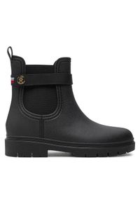 TOMMY HILFIGER - Tommy Hilfiger Kalosze Th Stud Rubberised Rainboot FW0FW08168 Czarny. Kolor: czarny #1