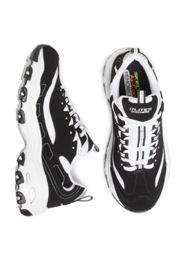 skechers - Skechers Sneakersy D'lites 52675/BKW Czarny. Kolor: czarny. Materiał: skóra