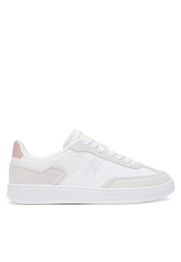 TOMMY HILFIGER - Tommy Hilfiger Sneakersy Th Heritage Sneaker FW0FW08643 Biały. Kolor: biały. Materiał: skóra