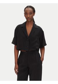 ACCESS FASHION Koszula 53-7043-405 Czarny Loose Fit. Kolor: czarny. Materiał: syntetyk