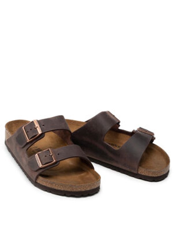 Birkenstock Klapki Arizona Bs 0052531 Brązowy. Kolor: brązowy. Materiał: skóra, nubuk