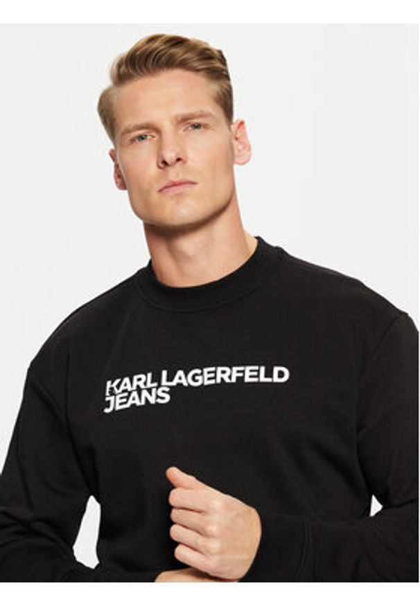 Karl Lagerfeld Jeans Bluza A1M20001 Czarny Regular Fit. Kolor: czarny. Materiał: bawełna