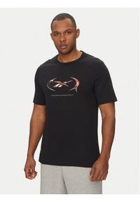 Reebok T-Shirt 100218818 Czarny Regular Fit. Kolor: czarny. Materiał: bawełna