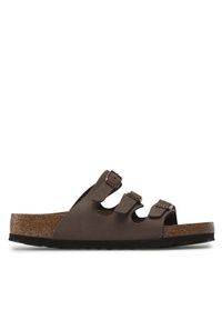 Birkenstock Klapki Florida 0053881 Brązowy. Kolor: brązowy. Materiał: skóra