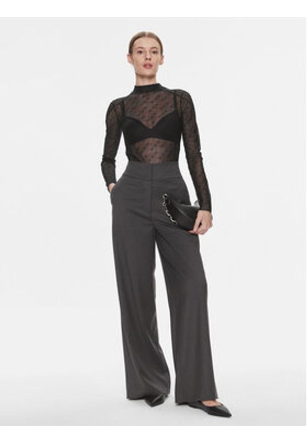 BOSS - Boss Bluzka Egalina 50505774 Czarny Slim Fit. Kolor: czarny. Materiał: syntetyk