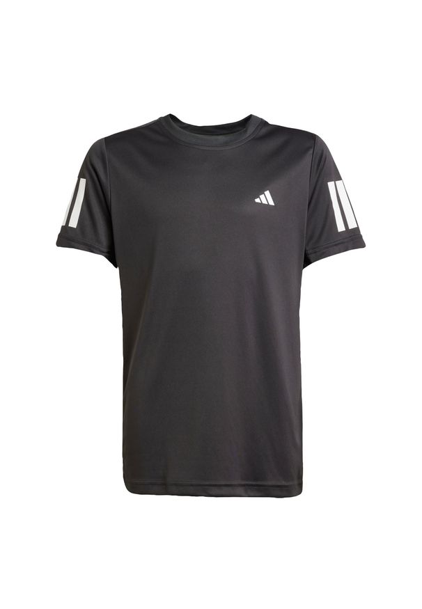 Adidas - Koszulka Club Tennis 3-Stripes Kids. Kolor: czarny. Technologia: ClimaCool (Adidas). Sport: tenis