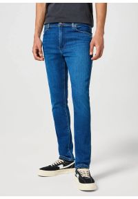 Wrangler - WRANGLER MĘSKIE SPODNIE JEANSOWE LARSTON INDIGO WAVES 112356817 W18S008808