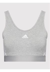 Adidas - adidas Biustonosz top Essentials GS1357 Szary. Kolor: szary. Materiał: bawełna #4