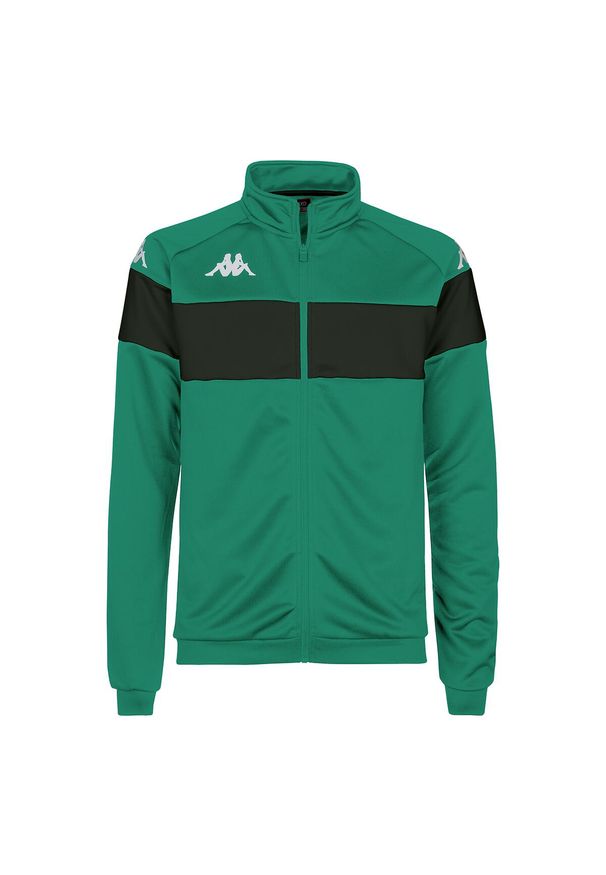 Kurtka z dresu Kappa Dacone. Kolor: czarny, wielokolorowy, zielony. Materiał: dresówka. Sport: fitness