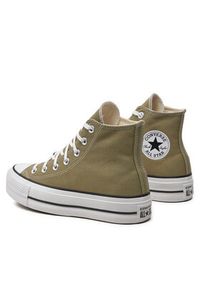 Converse Trampki Chuck Taylor All Star Lift Hi A07571C Khaki. Kolor: brązowy. Materiał: materiał