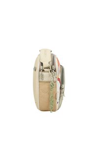 Srebrna Stylowa Damska Listonoszka Anekke Z Serii Alma. Kolor: srebrny. Wzór: aplikacja. Dodatki: z breloczkiem, z aplikacjami. Materiał: zdobione. Styl: elegancki #6