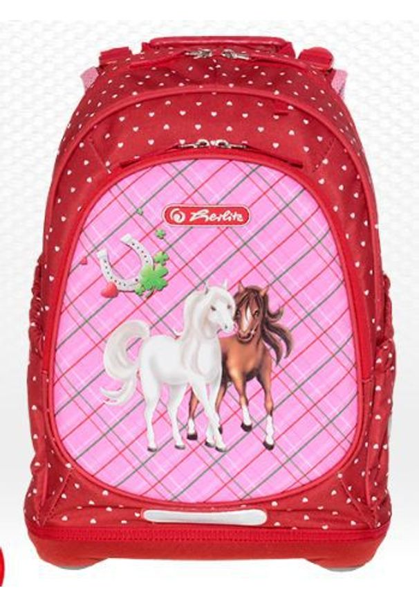 Herlitz Plecak Bliss Horses czerwono-różowy (238539). Kolor: czerwony, różowy, wielokolorowy