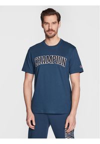 Champion T-Shirt Bookstore Logo 217882 Granatowy Regular Fit. Kolor: niebieski. Materiał: bawełna