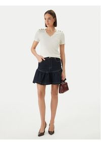 Morgan Bluzka 251-DOMANI Écru Slim Fit. Kolor: kremowy. Materiał: wiskoza #2