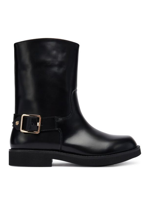 BOSS Botki Eleri 50548759 Czarny. Kolor: czarny. Materiał: skóra