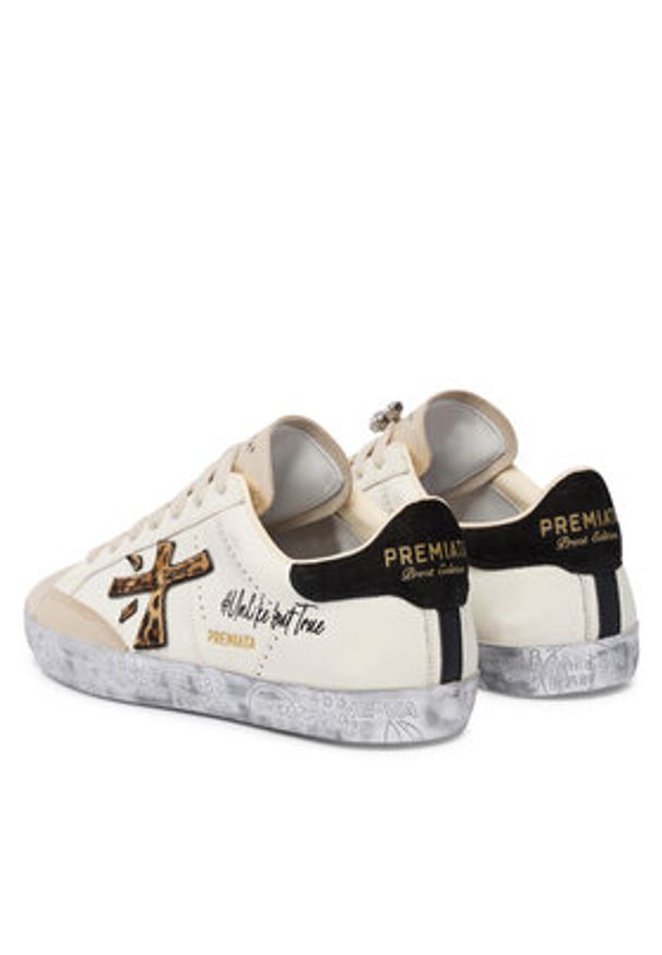 Premiata Sneakersy STEVEND VAR 7605K Biały. Kolor: biały. Materiał: skóra