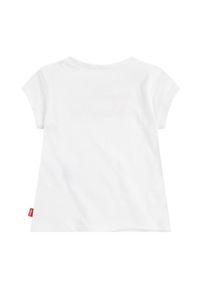 Levi's® - Levi's T-shirt dziecięcy kolor biały. Okazja: na spotkanie biznesowe, na co dzień. Kolor: biały. Materiał: dzianina. Długość rękawa: krótki rękaw. Długość: krótkie. Wzór: nadruk. Styl: biznesowy, casual #2