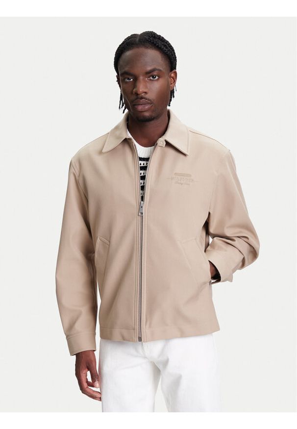 TOMMY HILFIGER - Tommy Hilfiger Kurtka przejściowa F1 Movie Mechanics MW0MW41370 Beżowy Regular Fit. Kolor: beżowy. Materiał: bawełna