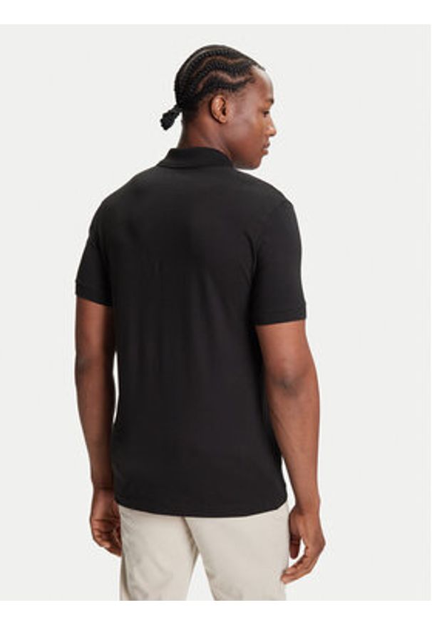 BOSS Polo Passerzip 50537507 Czarny Slim Fit. Typ kołnierza: polo. Kolor: czarny. Materiał: bawełna