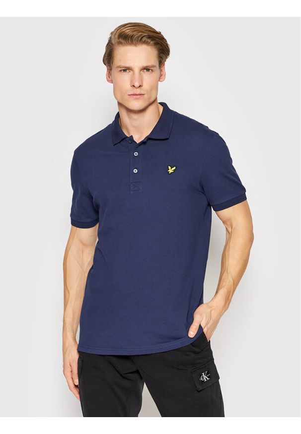 Lyle & Scott Polo Plain SP400VOG Granatowy Regular Fit. Typ kołnierza: polo. Kolor: niebieski. Materiał: bawełna