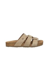Klapki Yokono Jerba-255 Nobuck Sand, Beżowy, Skóra naturalna - 40. Kolor: beżowy. Materiał: materiał. Wzór: paski. Styl: elegancki #1
