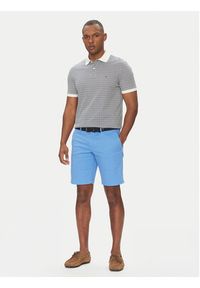 TOMMY HILFIGER - Tommy Hilfiger Polo Interlock MW0MW39234 Granatowy Regular Fit. Typ kołnierza: polo. Kolor: niebieski. Materiał: bawełna #3